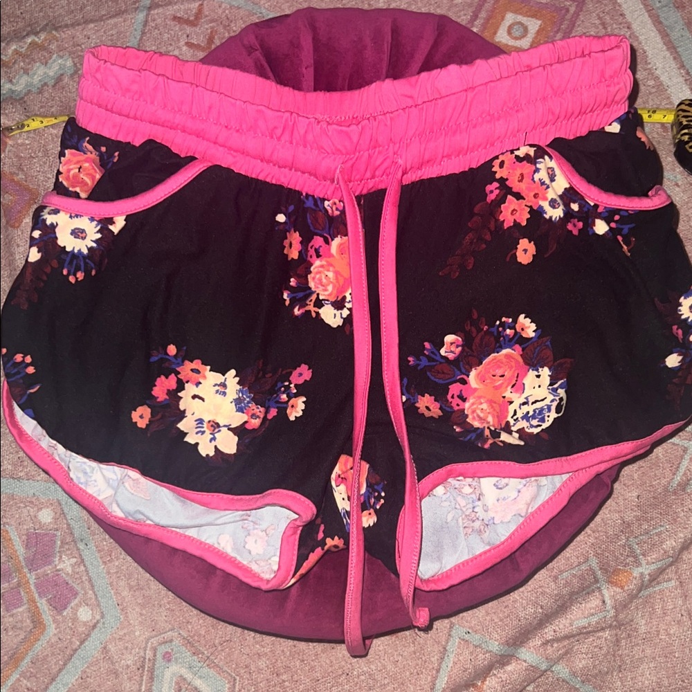 Floral Pink Women's Pajama Shorts